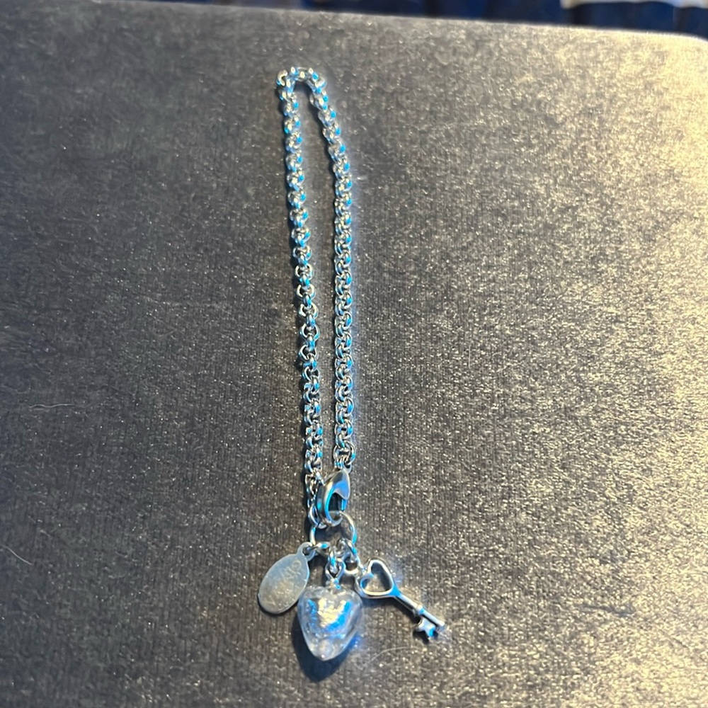 Gineva Key to my Heart Murano glass Bracelet